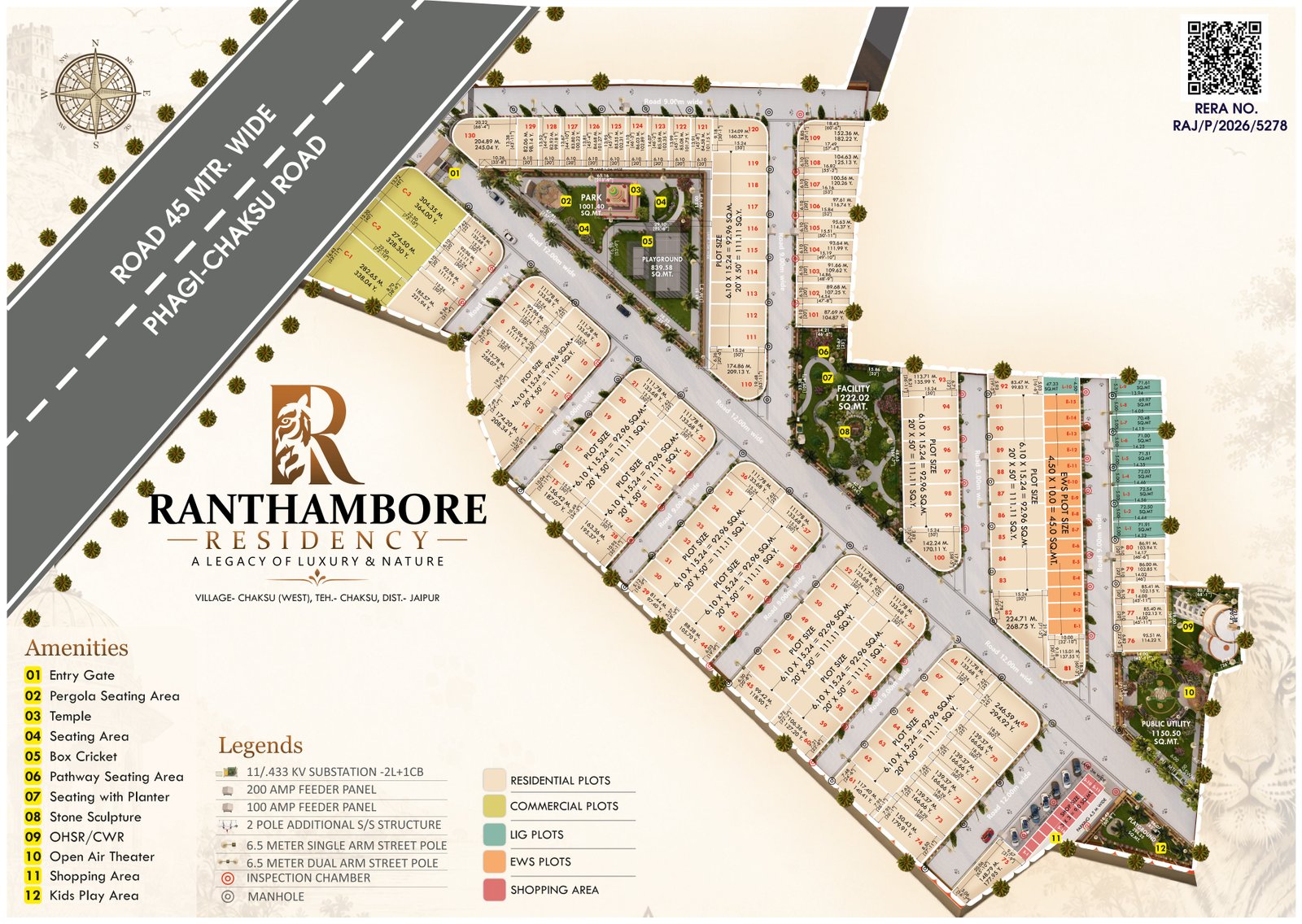 Layout plan of Ranthambore Residency